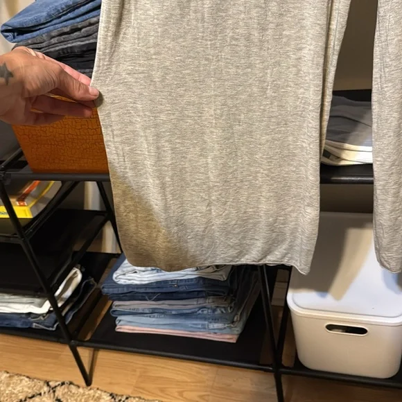 New POL Gray Wide-Leg Lounge Pants - Picture 2 of 5